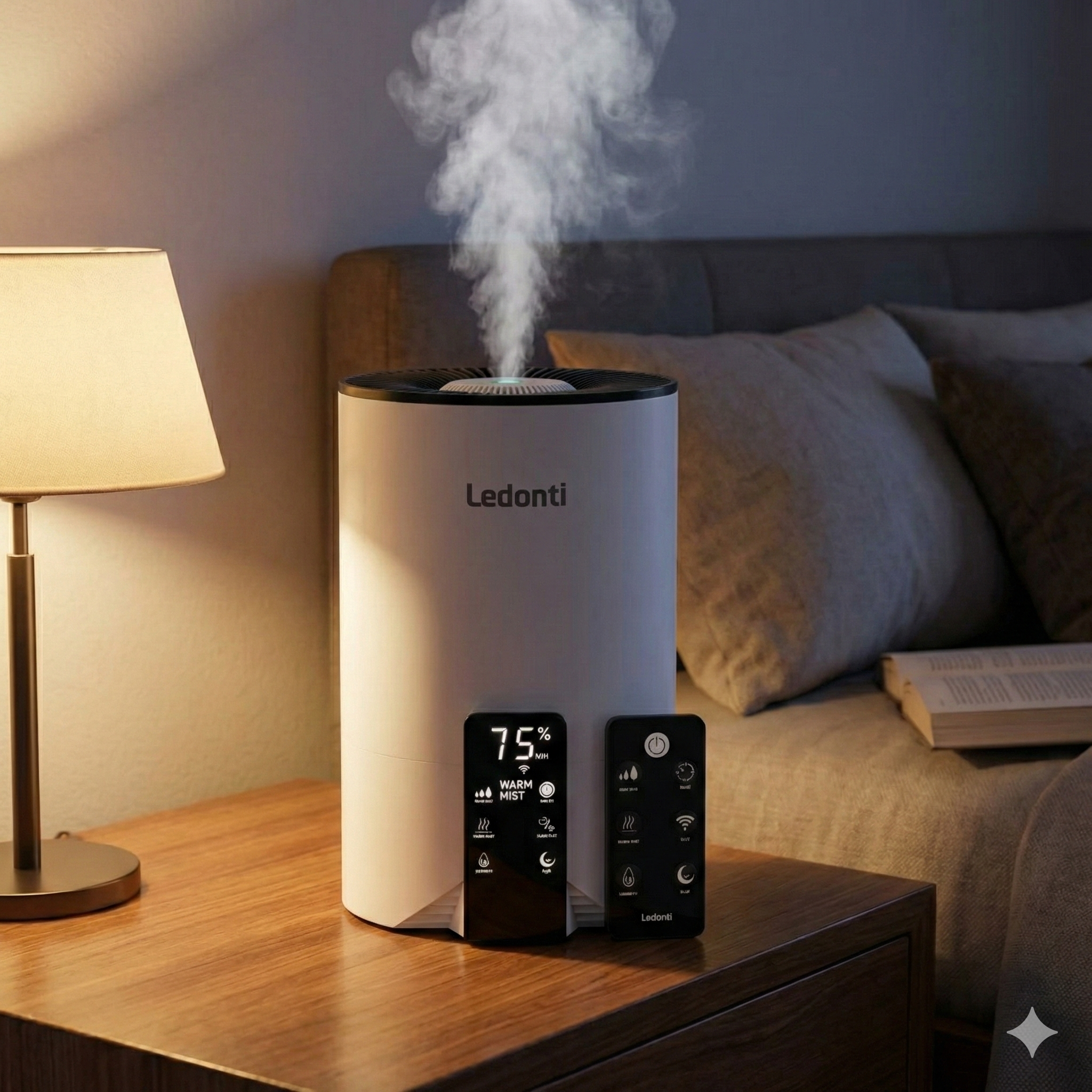 LunaMist™ Quiet Night WiFi Humidifier (4L, Cool Mist)