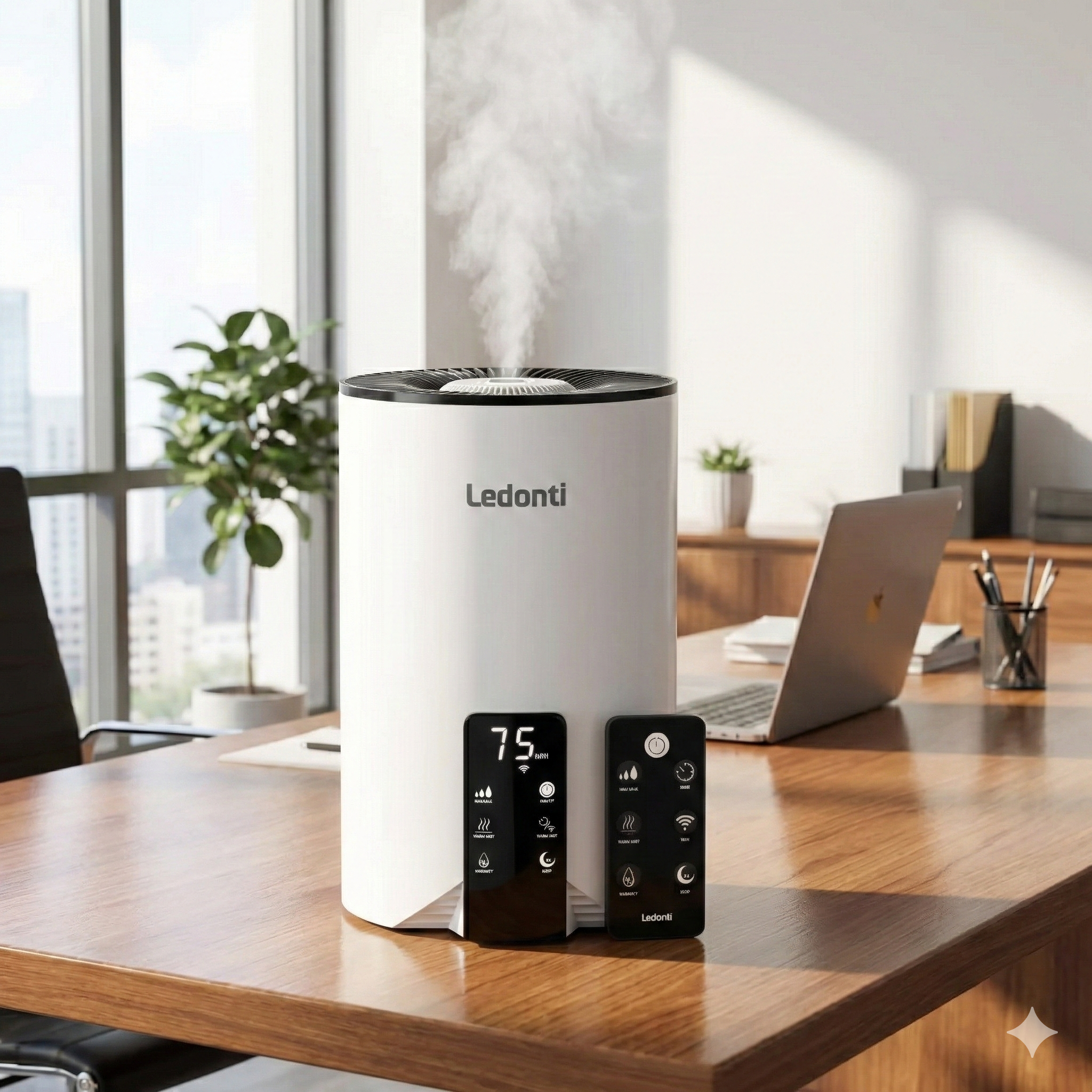 LunaMist™ Home Office WiFi Humidifier- Silent Mode for Desk & Meetings (Ultra-Quiet, 4L)