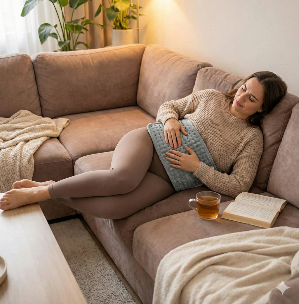 Serenity Core Comfort - Weighted Heating Pad for Period Cramps & Abdominal Relief