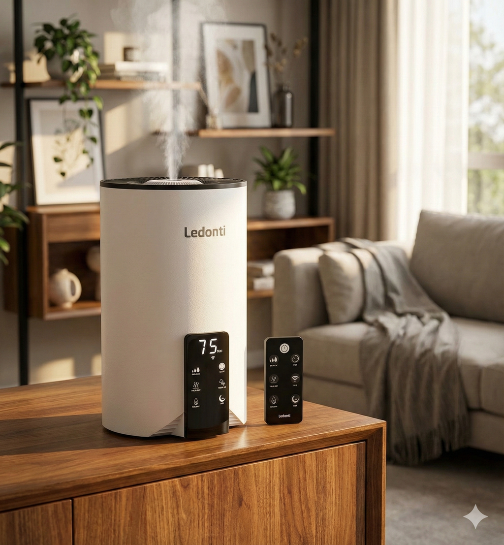 LunaMist™ Smart Wi-Fi Humidifier (4L, Dual Mist)